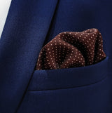 Brown Dot Polka - Silk Pocket Square