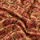 Rust & Gold Terracotta Silk Pocket Square
