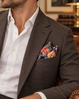 Sapphire Bouquet Silk Pocket Square