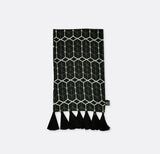 BLACK AND WHITE HEXAGONAL - SILK scarves