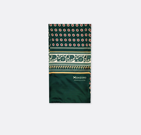 GREEN & GOLD REVERSIBLE - SILK MEN SCARVES