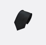 SMOKY BLACK MINI CHECKERED SMART NECK TIES