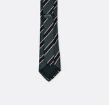 Grey & Purple Regimental Striped Tie