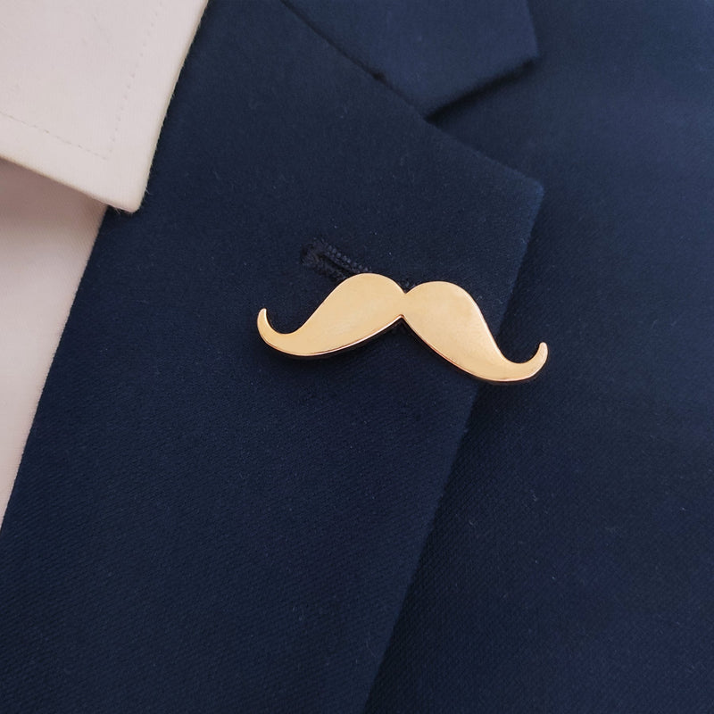 Golden Moustache – Golden Lapel Pins