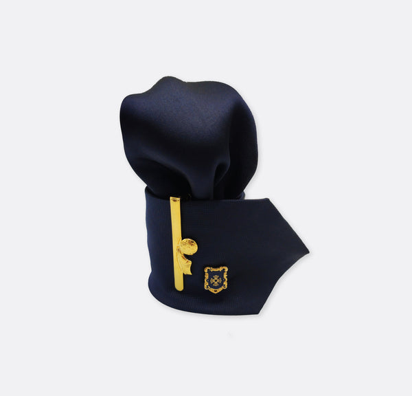 Navy blue tie set