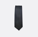 SMOKY BLACK MINI CHECKERED SMART NECK TIES