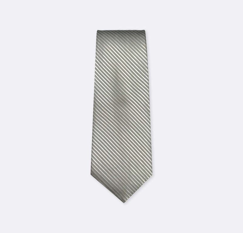 METALLIC Grey DIAGONAL STRIPED NECK TIES