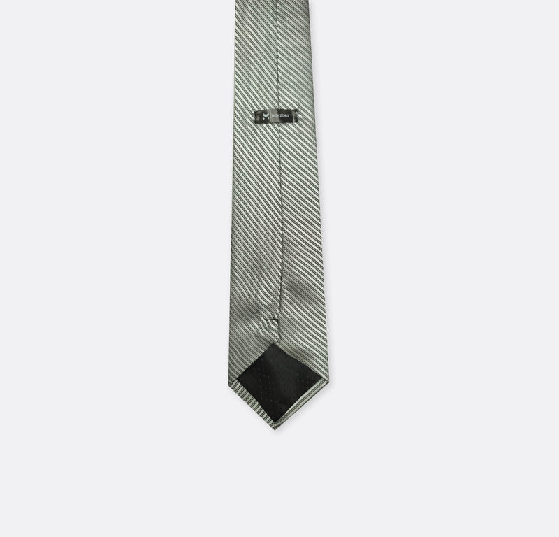 METALLIC Grey DIAGONAL STRIPED NECK TIES