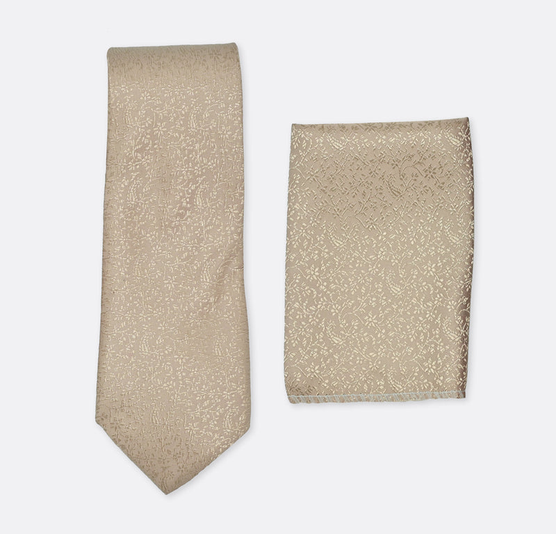 Tea Pink Self Tie & Pocket Square Set