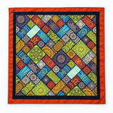 Abstract Matrix pocket square — full flat product.