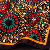 African Art silk pocket square pocket square — fabric and design close-up.