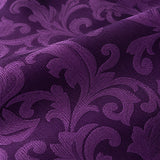 Amethyst Scroll Damask Silk Tie — Fabric design and weave close-up