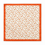 ANIMATED DEER SILK POCKET SQUARES pocket square — full flat product.