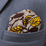 Autumn to Remember pocket square — close-up wearing detail.