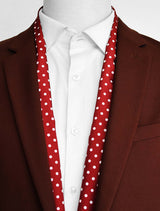 Maroon Mini Dot Polka - Silk Men Scarves