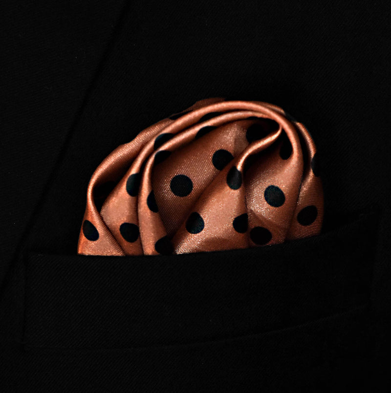 Coral Sands Polka Dot - Silk Pocket Square
