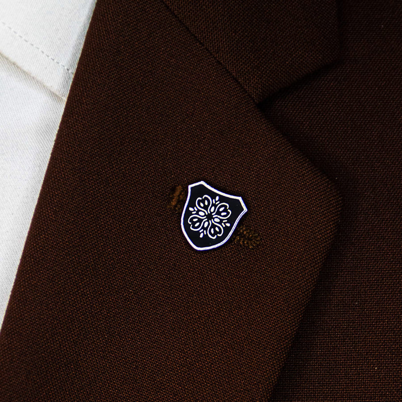 Turkish Knight Shield – Black And Silver Lapel Pins
