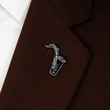 Black Saxophone - Metal Lapel Pins