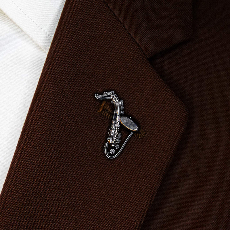 Black Saxophone - Metal Lapel Pins