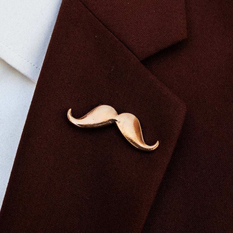 Golden Moustache – Golden Lapel Pins