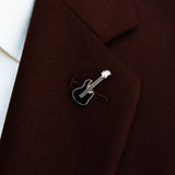 BLACK GUITAR Gunmetal LAPEL PINS