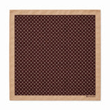 Chocolate HoneyComb pocket square — full flat product.