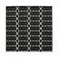 Black and White Hexagonal pocket square — full flat product.