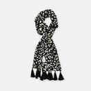 Black and White Leopard Silk Men Scarves