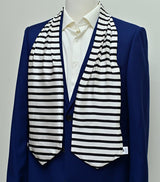 Black & White Stripes Silk Ascots - Ascots | Monzoro Pakistan