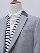 Black & White Stripes Silk Men Scarves - Silk Scarves | Monzoro Pakistan