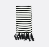 Black & White Stripes Silk Men Scarves - Silk Scarves | Monzoro Pakistan