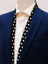 Black Base Polka - Silk Men Scarves - Silk Scarves | Monzoro Pakistan