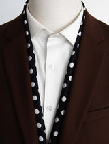 Black Base Polka - Silk Men Scarves - Silk Scarves | Monzoro Pakistan
