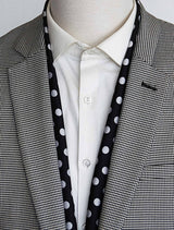 Black Base Polka - Silk Men Scarves - Silk Scarves | Monzoro Pakistan