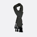 Black Base Polka - Silk Men Scarves - Silk Scarves | Monzoro Pakistan
