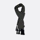 Black Base Polka Silk Men Scarves
