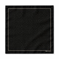 Black Dot Polka pocket square — full flat product.