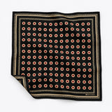 Black & Gold Reversible pocket square — unfolded studio detail.