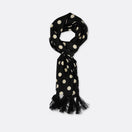 Black Midi Polka Silk Men Scarves