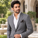 Black & White Abstract pocket square — outdoor lifestyle.