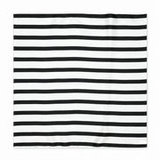 Black & White Stripes pocket square — full flat product.