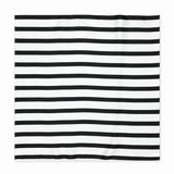 Black & White Stripes pocket square — full flat product.