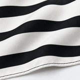 Black & White Stripes pocket square — fabric and design close-up.