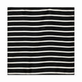 Black with White Stripes pocket square — full flat product.