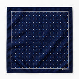 BLUE MULTI DOTTED SIlk Pocket Square pocket square — full flat product.