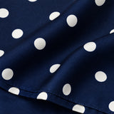 Blue Polka Drops pocket square — fabric and design close-up.