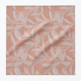 Blush Laurel Leaf Silk Pocket Square — unfolded studio detail.