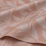 Blush Laurel Leaf Silk Pocket Square — fabric and design close-up.