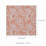 Blush Laurel Leaf Silk Pocket Square — size guide.