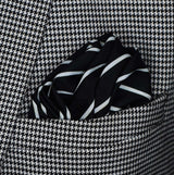 White Cane Crow - Silk Pocket Square